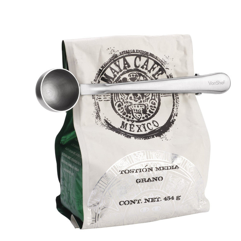 Stainless Steel Coffee Scoop Clip