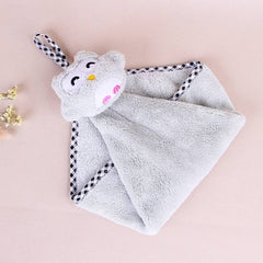 Owl Pattern Absorbent Microfiber Hand Towel