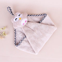 Owl Pattern Absorbent Microfiber Hand Towel