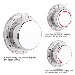 Stainless Steel Magnetic Kitchen Timer